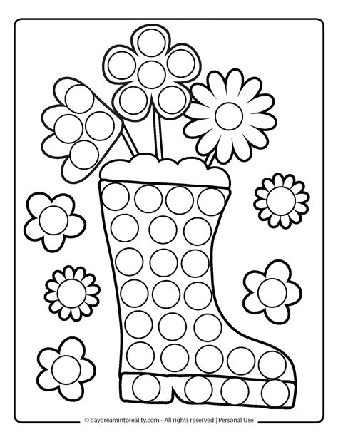 spring dot marker printables