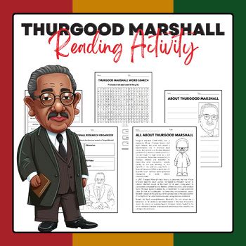 Thurgood Marshall Reading Activity Pack Black History Month Activities