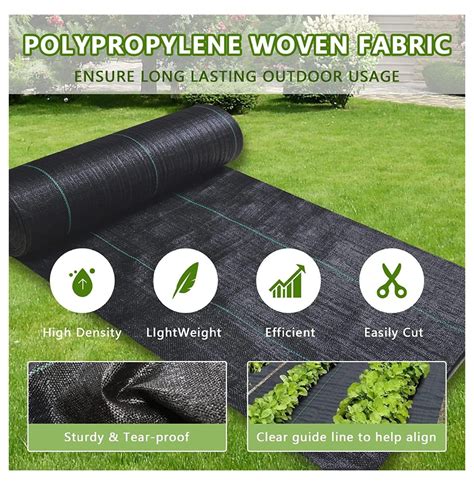 4ftx250ft Weed Barrier Landscape Fabric Heavy Duty ，weed Block Gardening Ground Cover Mat Weed