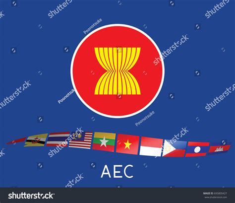 Asean Flag Aec Flags Stock Vector (Royalty Free) 695805427 | Shutterstock