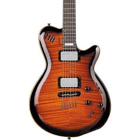 Godin Lgx Sa Aaa Flamed Maple Top Electric Guitar Cognac Burst