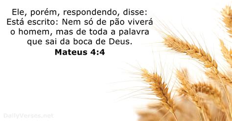 21 de novembro de 2019 Versículo da Bíblia do dia Mateus 4 4