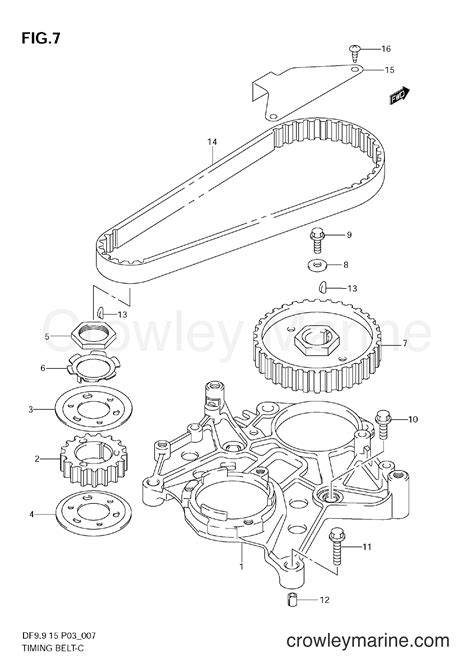 Timing Belt Model Four Stroke Outboard Df Crowley