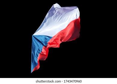 Czech Republic Flag Waving Wind Isolated Stock Photo 1743470960 ...