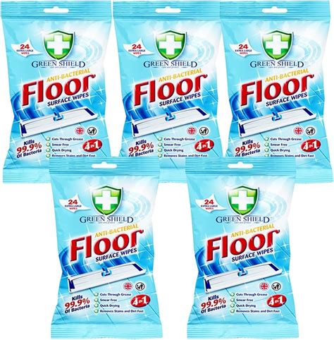 Green Shield Antibacterial Extra Large Floor Wipes Floor Surface