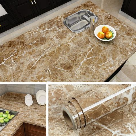 Livelynine Peel And Stick Countertops 16x200 Inch Marble Wallpaper Self Adhesive Counter Top