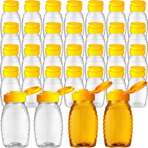 Amazon 32 Pieces 5 Oz Clear Plastic Honey Bottles Squeeze Honey