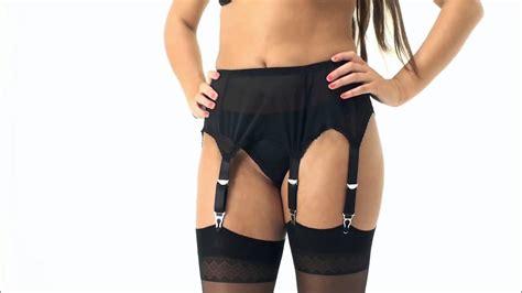 Uk Tights Sassy 6 Strap Powernet Suspender Belt Youtube