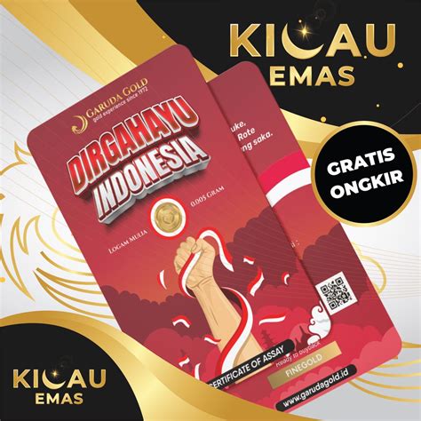 Jual Garuda Gold Kemerdekaan Gift Series Emas Batangan Murni Karat