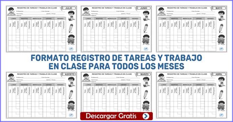 FORMATO REGISTRO DE TAREAS Y TRABAJO EN CLASE