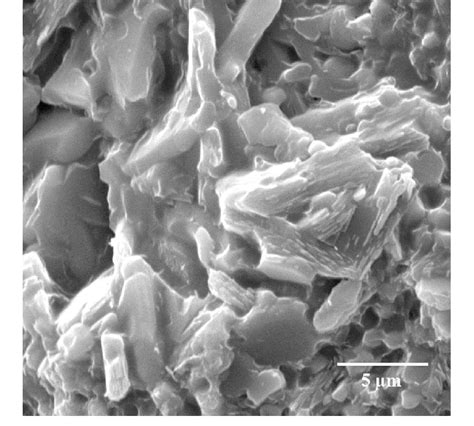 Sem Micrograph Of The Ti Fes 2 C Powder Mixture After 10hrs Ball