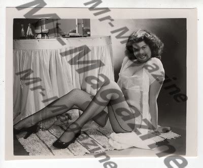 Vintage Risqué Pinup B W 4 x5 Sexy Cheesecake Brunette Fishnet Stockings XA 08 eBay