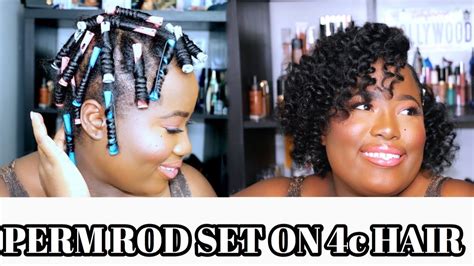 My Best Perm Rod Set On 4c Natural Hair Youtube