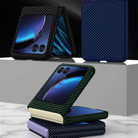 For Motorola Razr Plus 2023 Shockproof Luxury Carbon Fiber Full