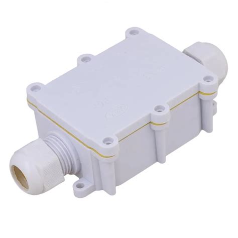 White 2 Way Outdoor Cable Wire Connectors Junction Box Ip68 Waterproof Sunproof With Terminal In