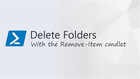 Come Eliminare Cartelle Con Powershell Remove Item