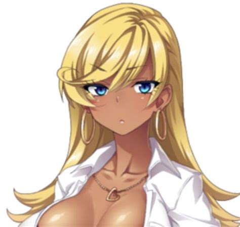 Tan Blonde Blonde Anime Girl Blonde Hair Girl Dark Skin Girls Tan