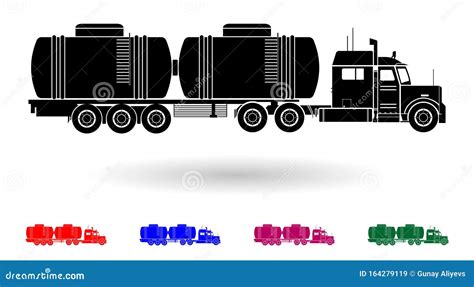 Milk Tanker Truck Vector Illustration On A White Background