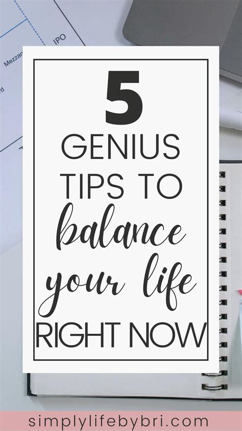 5 genius tips to balance your life – Artofit