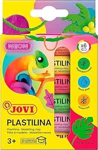 Amazon Jovi Plastilina Reusable And Non Drying Modeling Clay Neon