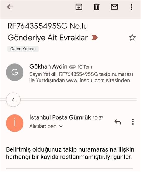 Ptt Kargo Ptt Rf Sg Takip Numaral G Nderi Ikayetvar