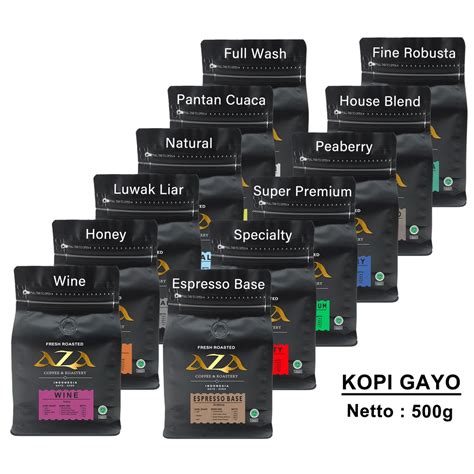 Jual Aza Coffee Kopi Gayo Aceh Arabica Robusta Coffee 500g Single