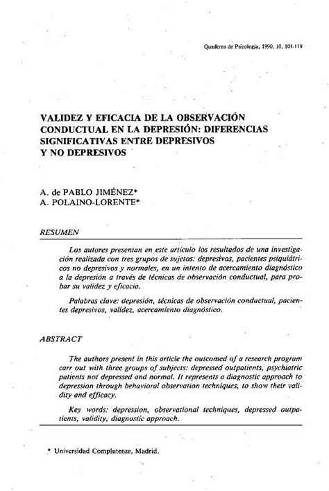 PDF VALIDEZ Y EFICACIA DE LA OBSERVACI N Uno De Los Modelos