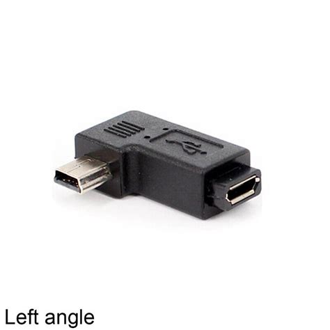 90 Degree Right Left Angle Mini USB Type A Male To Micro USB Female