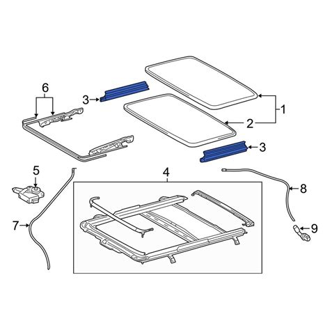 Lexus OE 632170E070 Sunroof Opening Trim