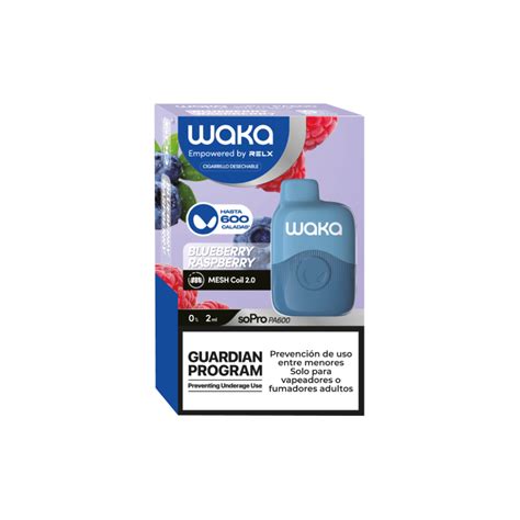 Pod Desechable Waka Sopro Blueberry Raspberry 3 5Ml