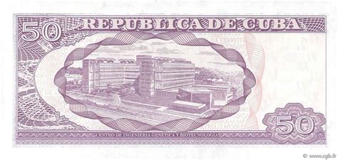 50 Pesos Cuba 2014 P123h Aunc B973809 Banknotes