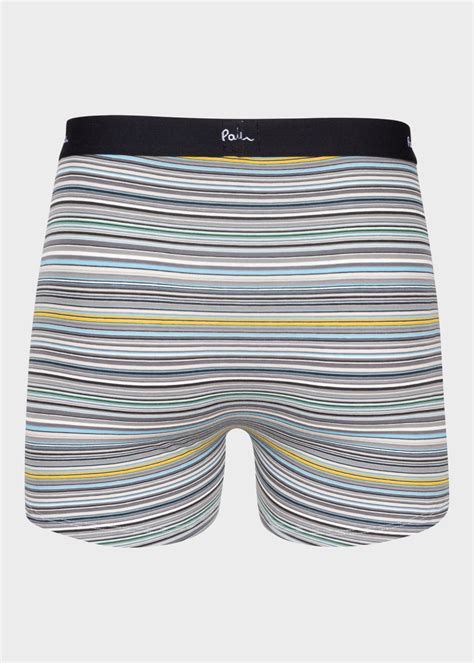 Signature Stripe And Plain Long Boxer Briefs Seven Pack