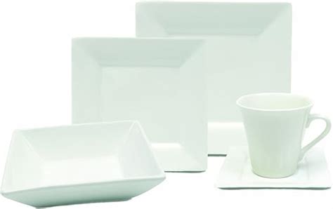 Maxwell And Williams Basics Piece Mondo Square Dinner Set White