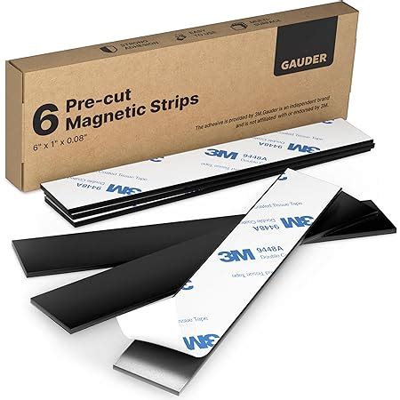 Amazon GAUDER Magnetic Strips With Adhesive Backing 6 Inches 6