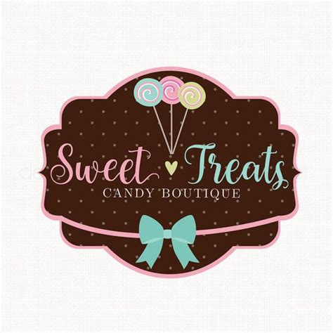 Candy Shop Logo Design Sweets Boutique Logo Bespoke Logo Design Premade