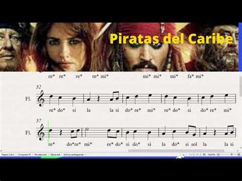 Descubre La Partitura De Piratas Del Caribe Con Notas Aprende A Tocar