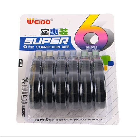 6 Stuks Correctie Corrector Tape Roller Sticker Ta Grandado