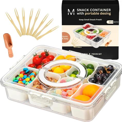 Amazon Muga Snack Box Container Divided Serving Tray With Lid