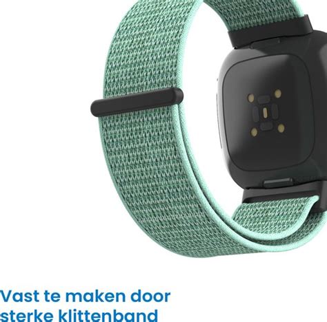 YONO Nylon Velcro Bandje Geschikt Voor Fitbit Versa 4 Sense 2