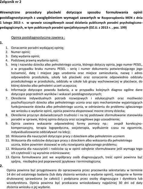 Procedura Przeprowadzania Bada Diagnostycznych W Poradni