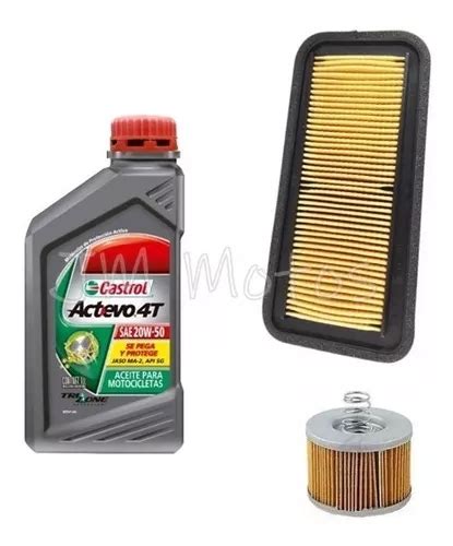 Kit Service Aceite Castrol Filtros Yamaha Fz Fi Jm Mot