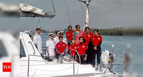 All Women Indian Navy Crew Returns To Goa After Historic