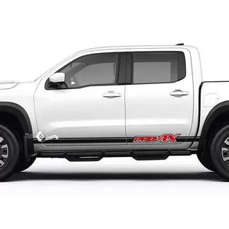 Rocker Panel Doors Stripes Decals For Nissan Frontier Pro X