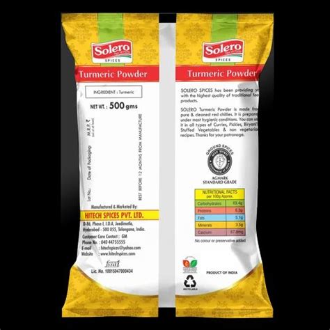 Warm And Aromatic Solero Turmeric Powder 500gms At Rs 220 Kg In Hyderabad