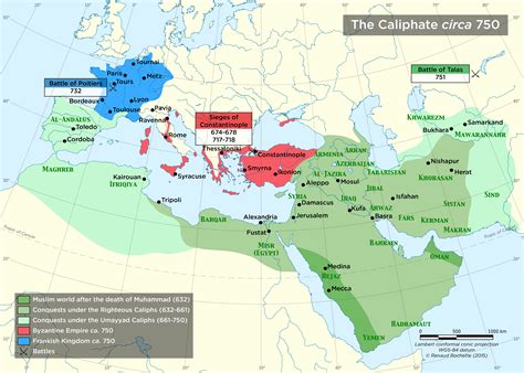 Spread Of Islam Map 632 750