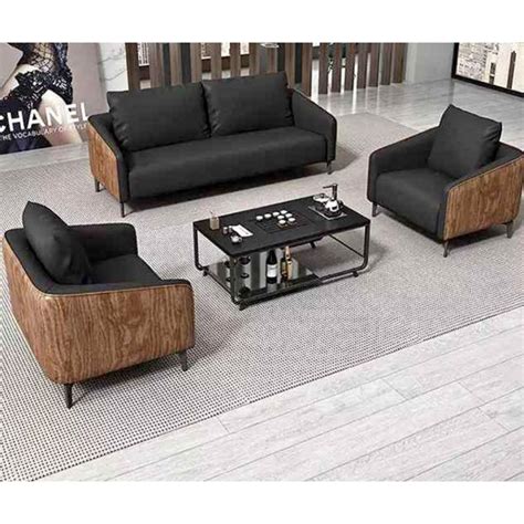 Jual Sofa Kulit 211 Minimalis Sofa Ruang Tamu Mewah Kursi Jati Premium