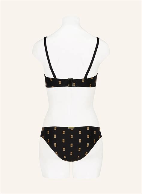 Watercult Bralette Bikini Top MICROCRAFT In Schwarz Hellbraun