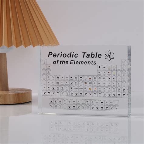 Periodic Table With Real Elements Acrylic Chemical Elements 83