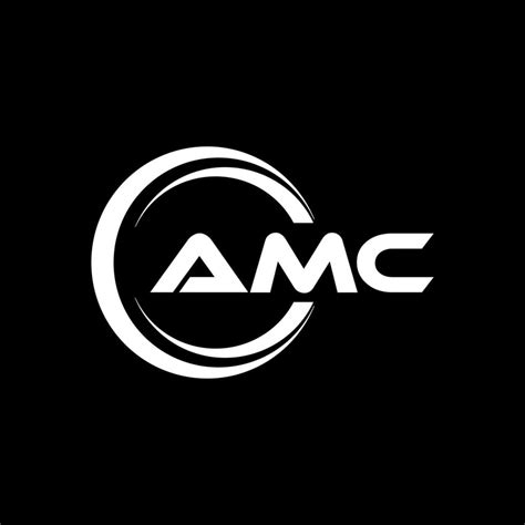 Amc Letra Logo Diseño En Ilustración Vector Logo Caligrafía Diseños