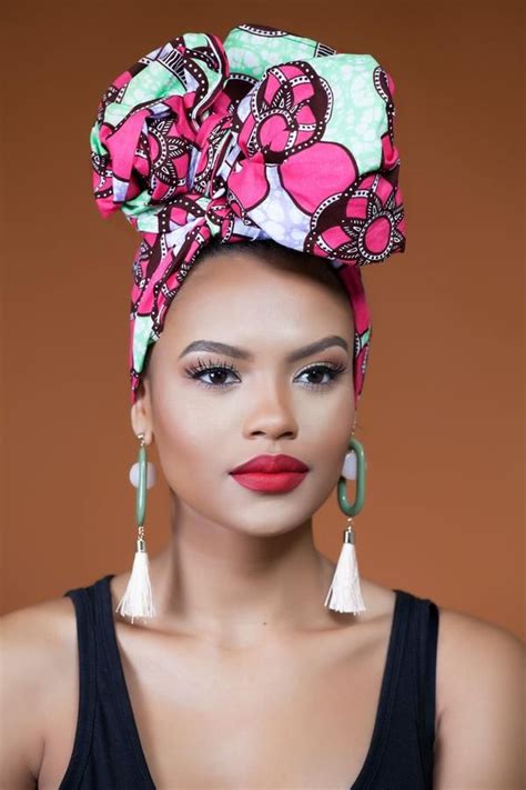 African Print Inaani Headwrap African Hair Wrap Head Wrap Styles